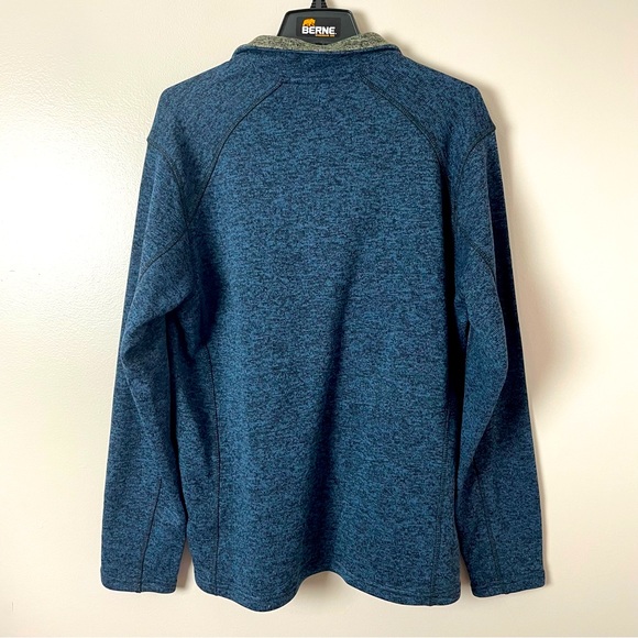 Eddie Bauer Quarter Zip Pull Over Knit Fleece Blue L - Picture 5 of 9